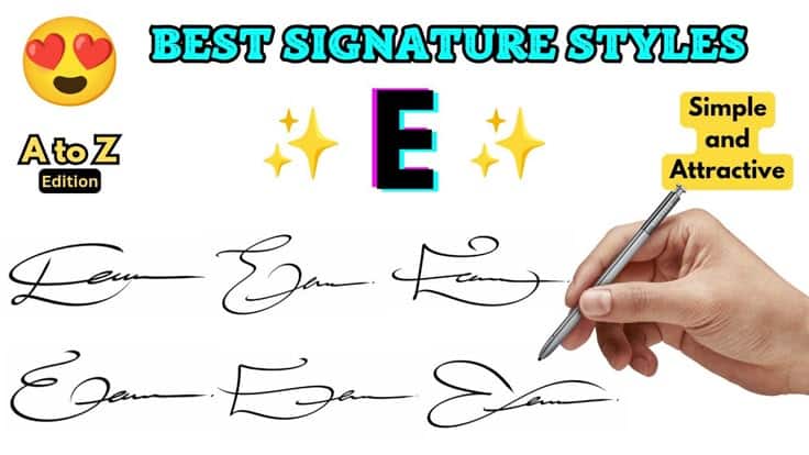 Atractive Signature Ideas for Letter E