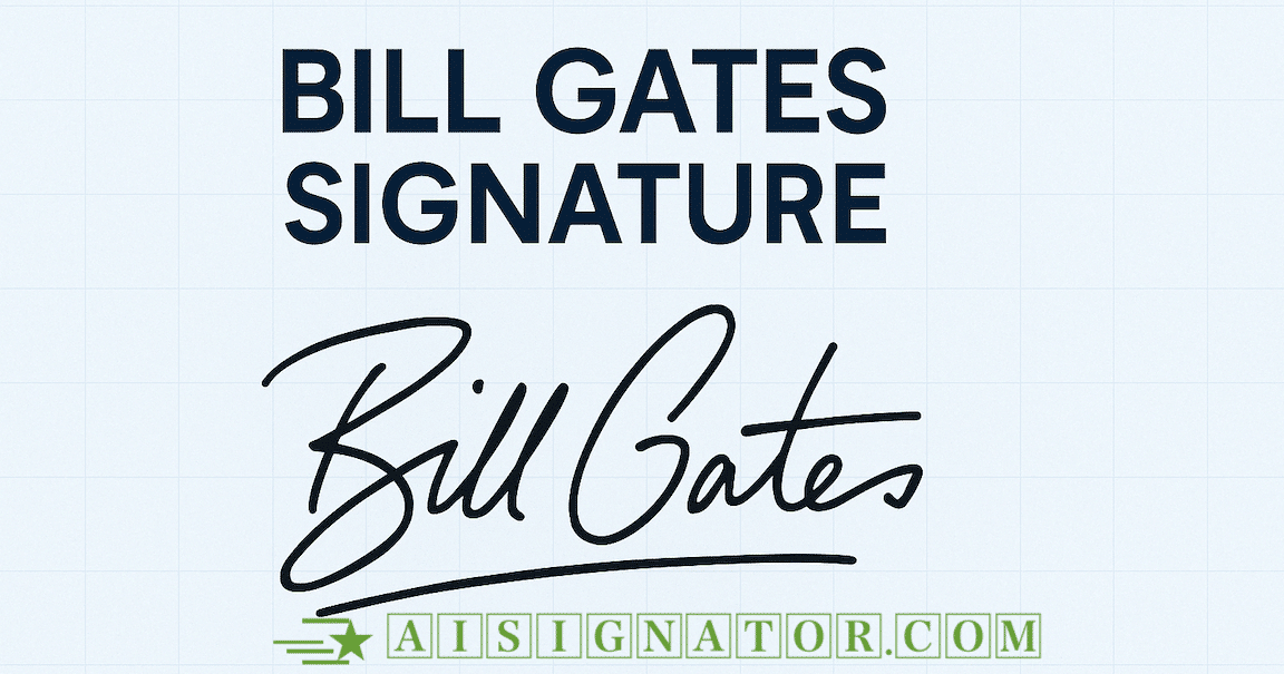 Bill Gates Signature