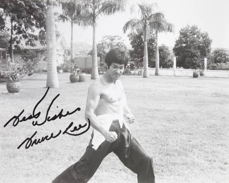 Bruce Lee signed big boss photograph