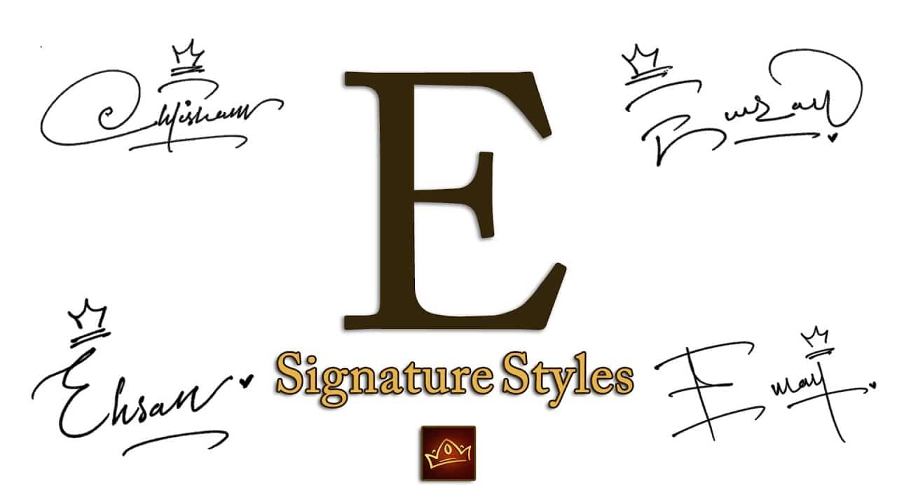 Creative Signature of Letter E