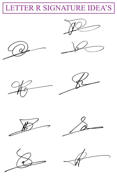 Cute Signature Ideas For Letter R