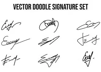 E letter autograph style