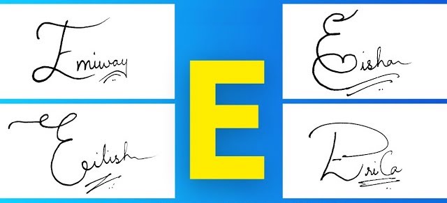 E letter signature style