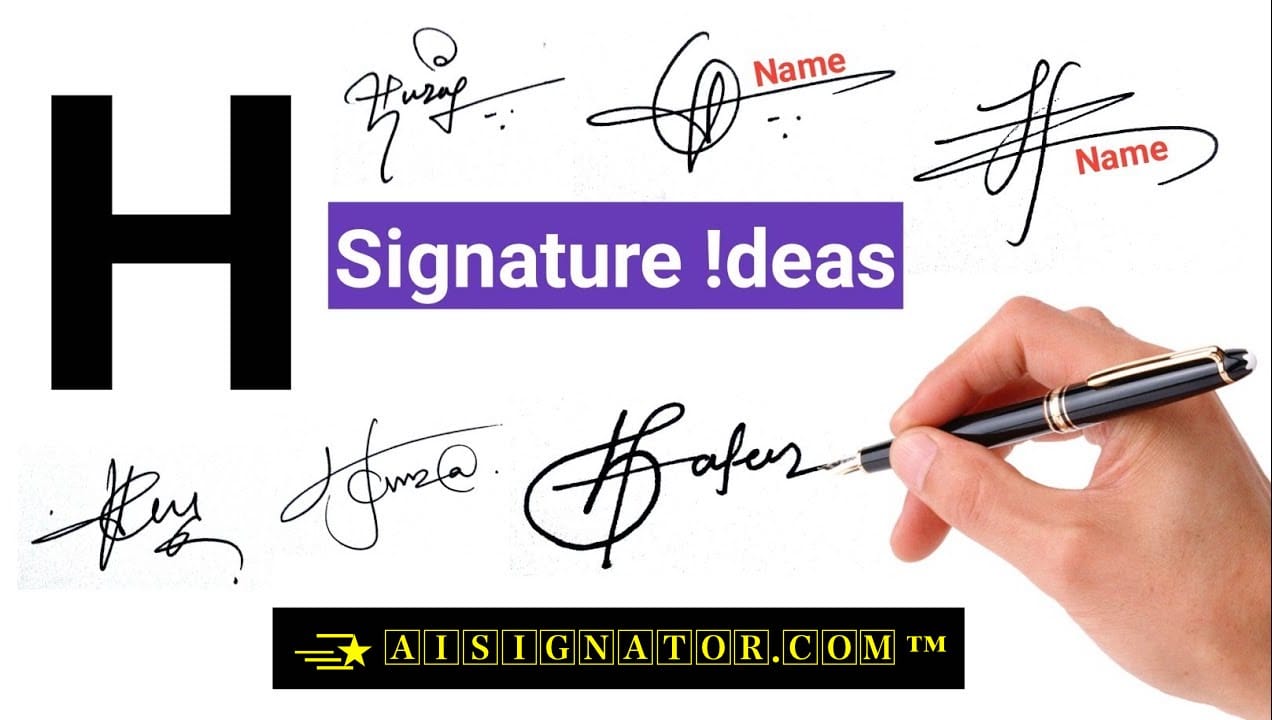 H name signature ideas