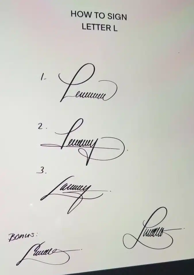 How to sign Letter M