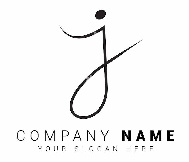 J Letter Signature Logo