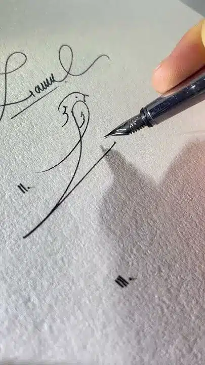 L signature style for my name