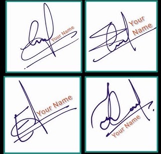 Letter e signature example