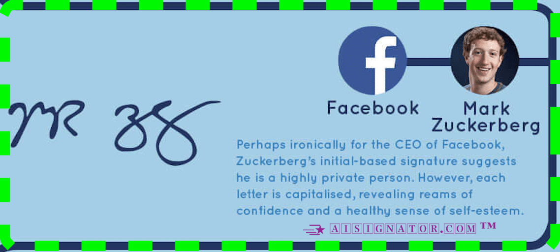 Mark Zuckerberg Signature Template