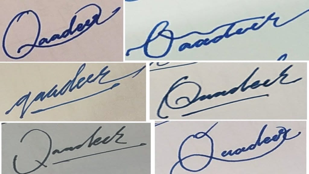 Q signature ideas