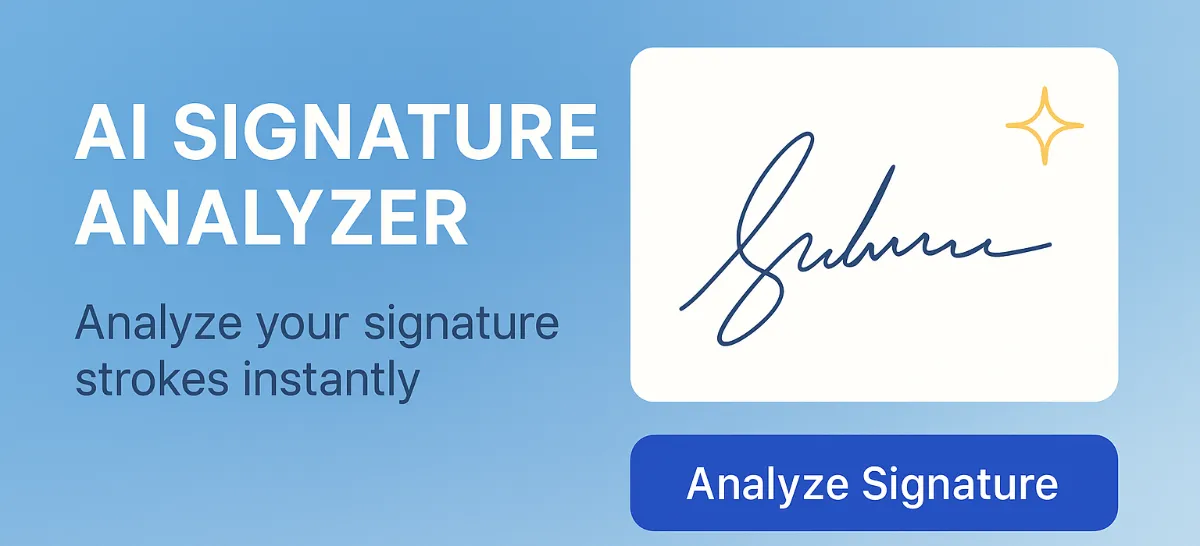 AI Signature Analyzer - Analyze Your Signature Instantly