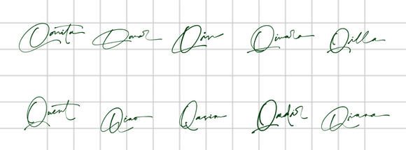 Signature Ideas for Names Starting with Q
