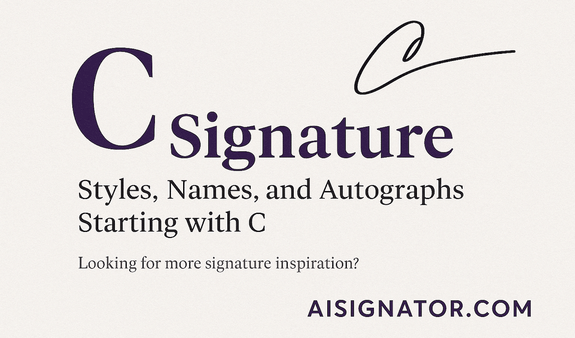 Signature Styles Beginning with C