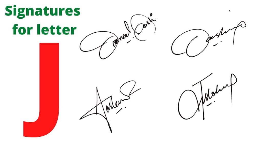 Signature for letter J