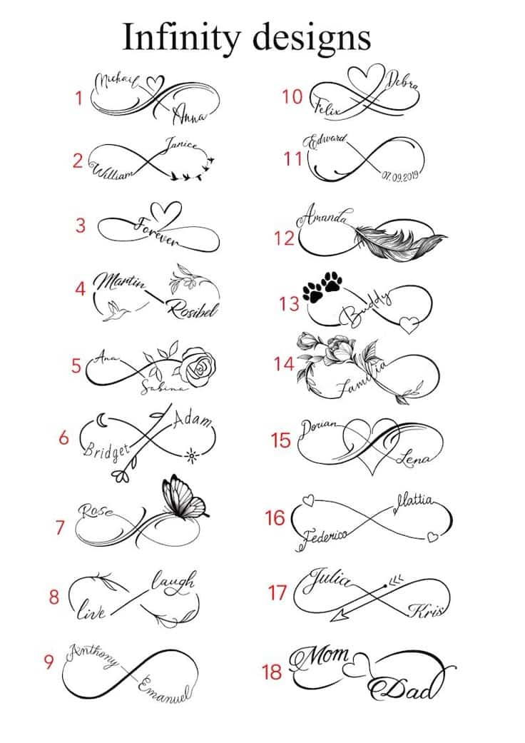 18 Infinity Symbol Custom Design Examples