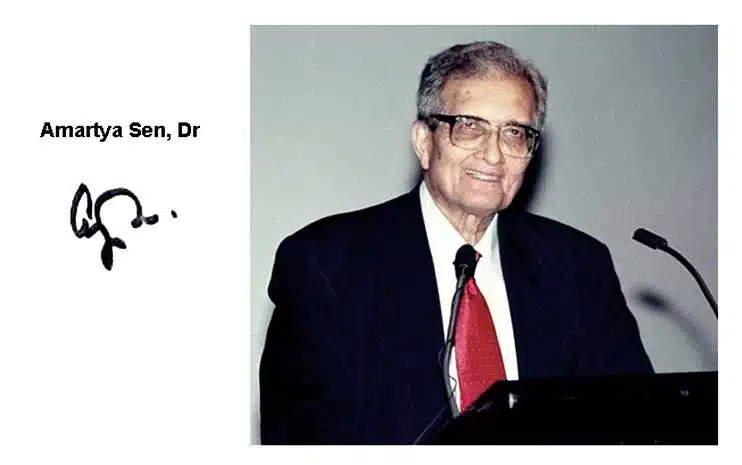 Amartya Sen signature