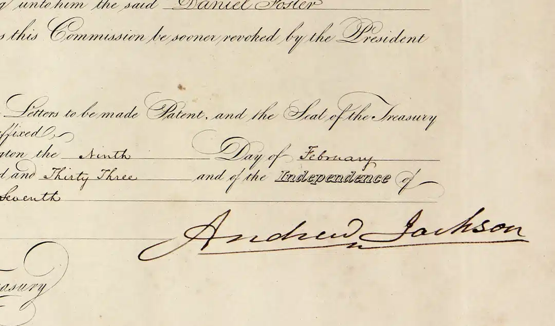 Andrew Jackson signature