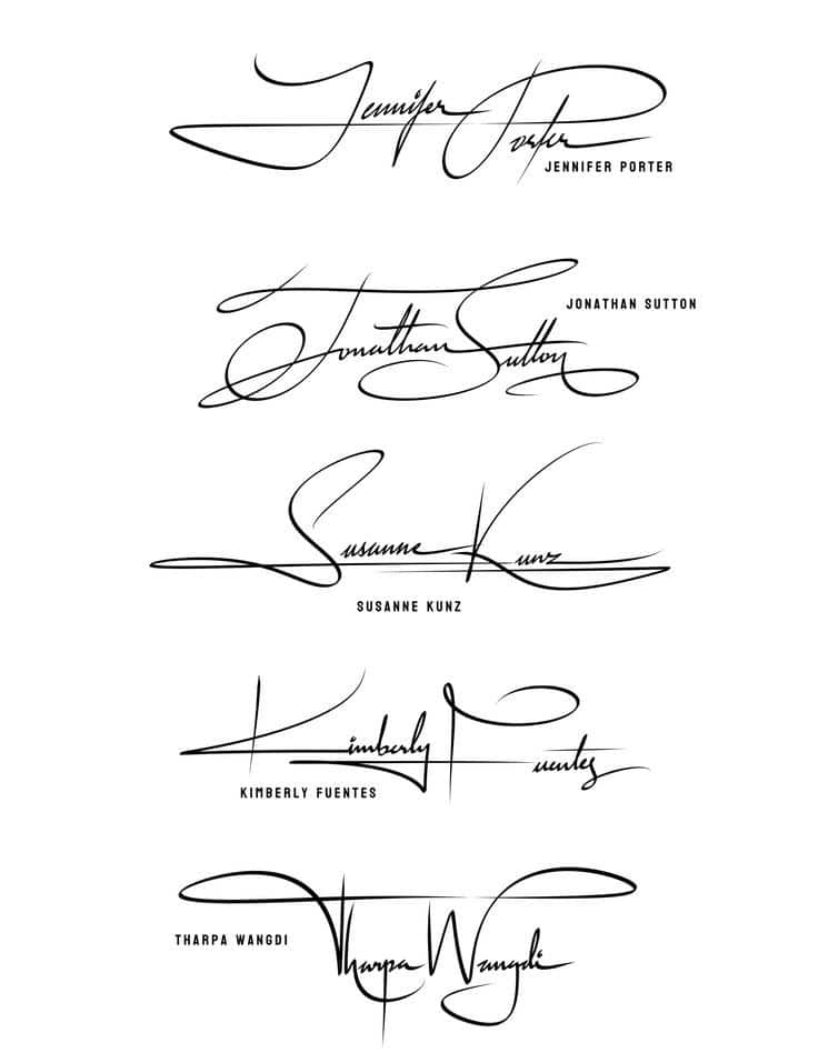 Best name handwritten signature ideas