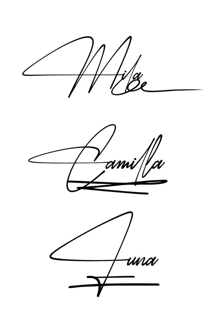 Calligraphy signature samples