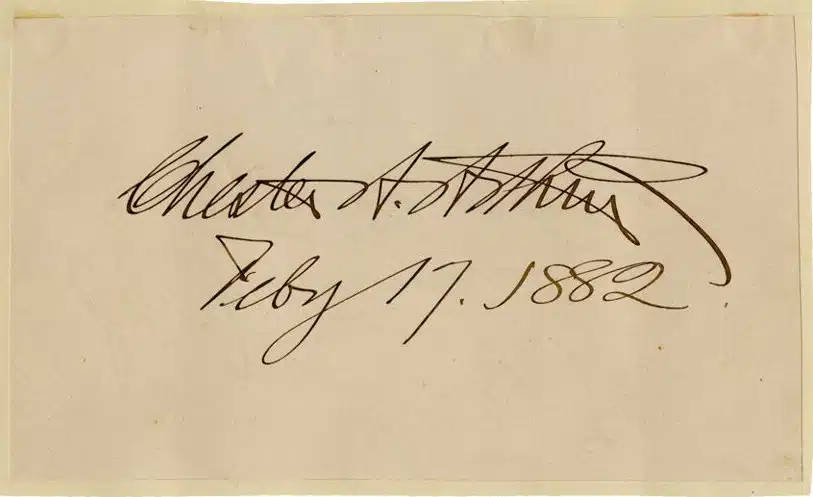 Chester A. Arthur signature
