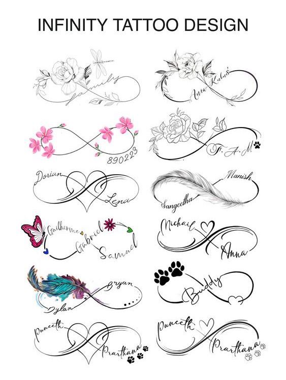 Custom Infinity Symbol Tattoo Design