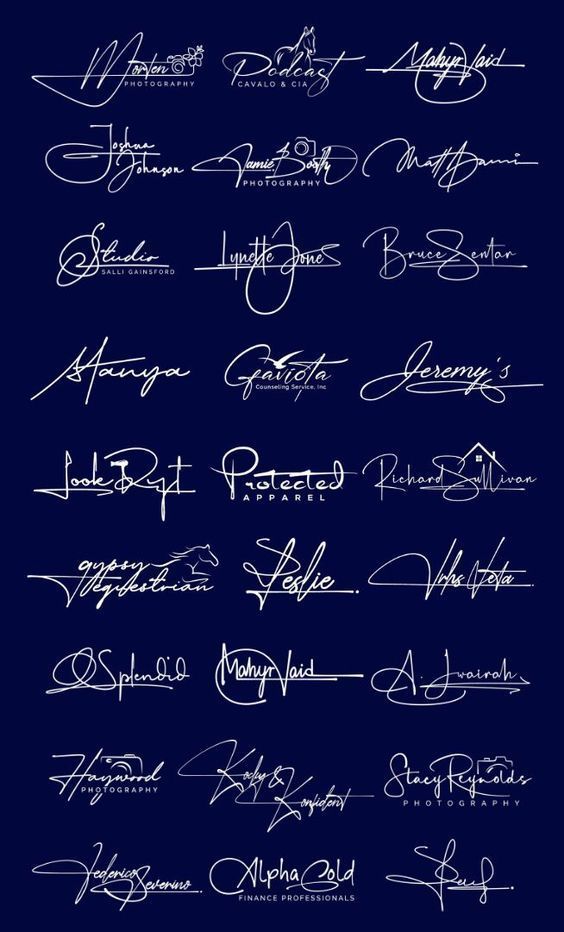 Cute handwritten signature ideas
