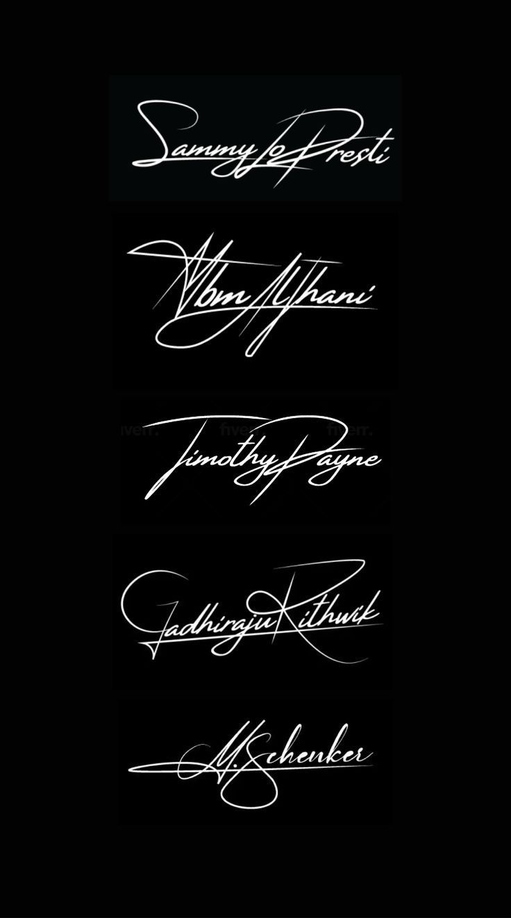 Cute modern handwritten signature suggestions