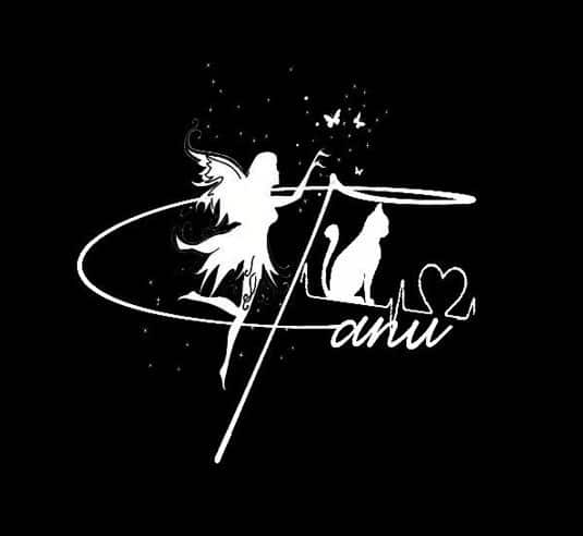 Cutest signature with cat and angel