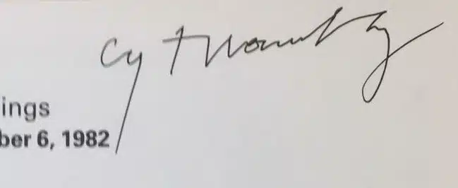 Cy Twombly signature