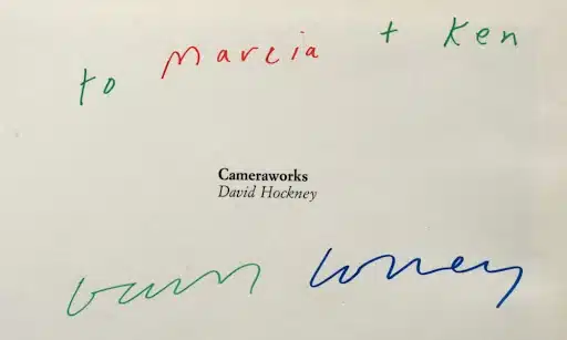 David Hockney signature