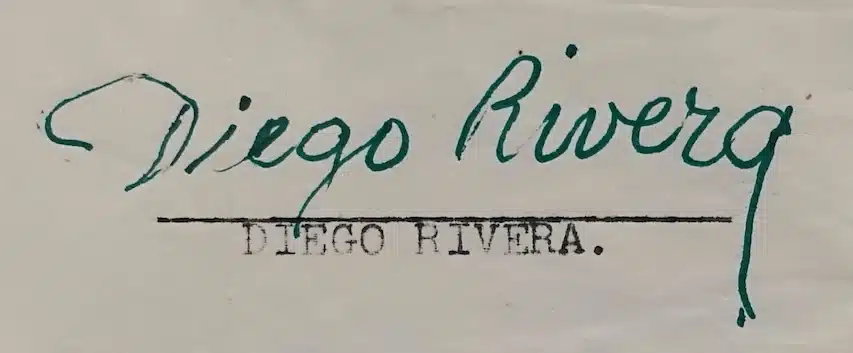 Diego Rivera signature