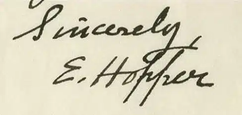 Edward Hopper signature