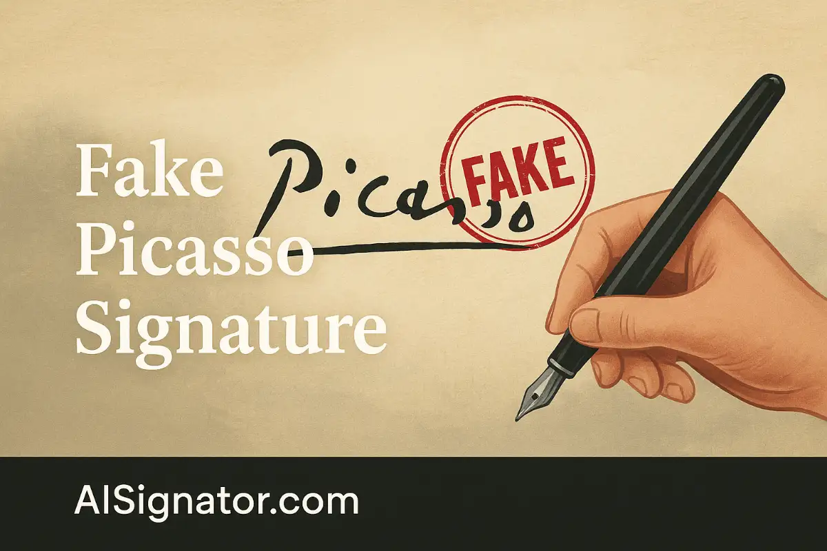 Fake Picasso Signature