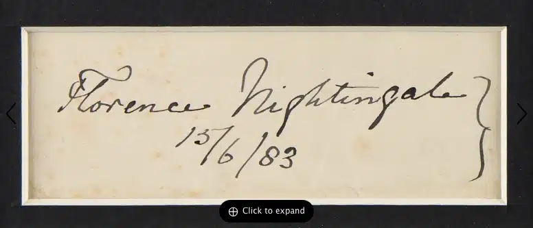 Florence Nightingale signature
