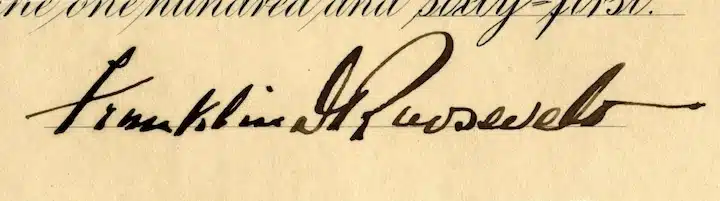 Franklin D. Roosevelt signature