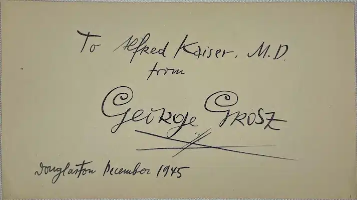 George Grosz signature