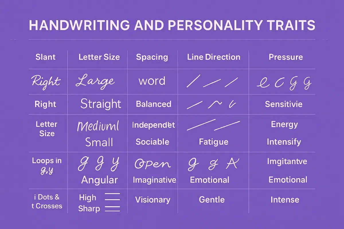 Handwriting analysis personality traits