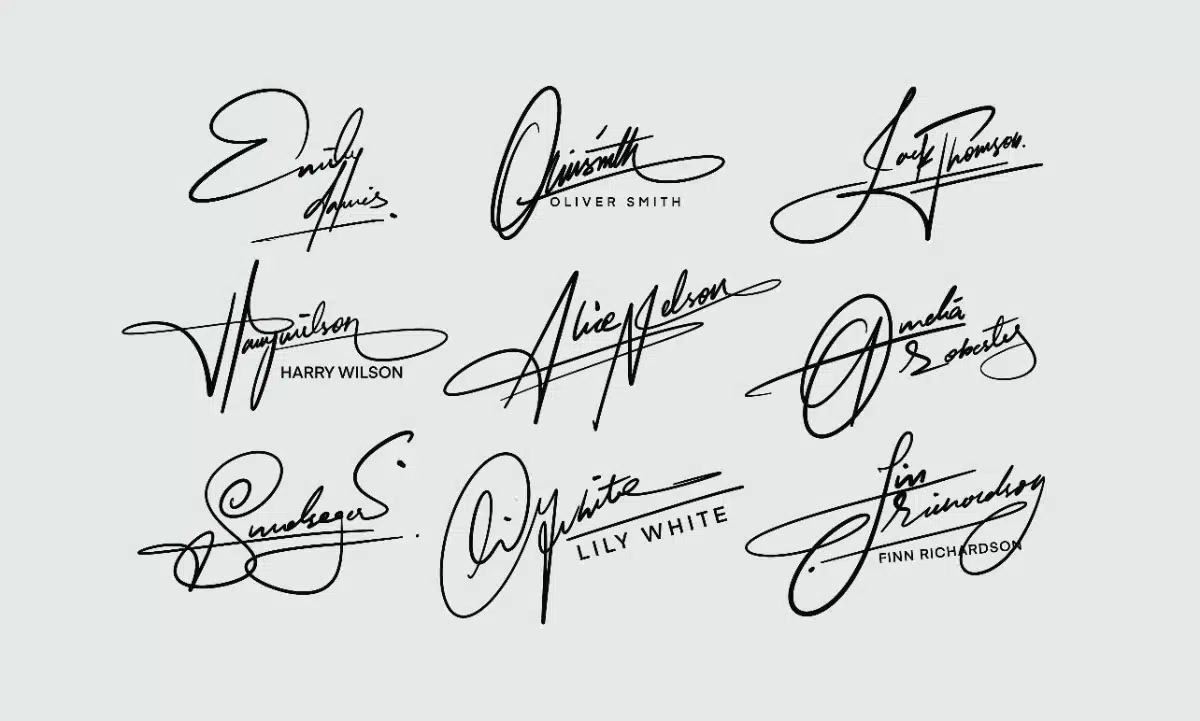 Handwritten beautiful signatures