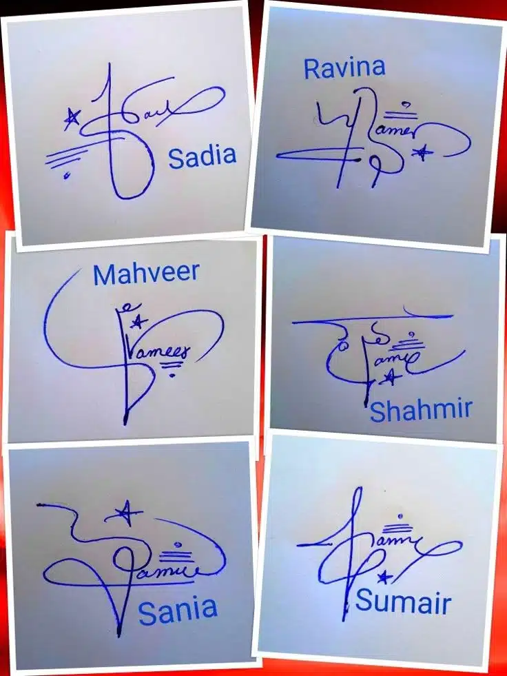 Handwritten signature style for my name
