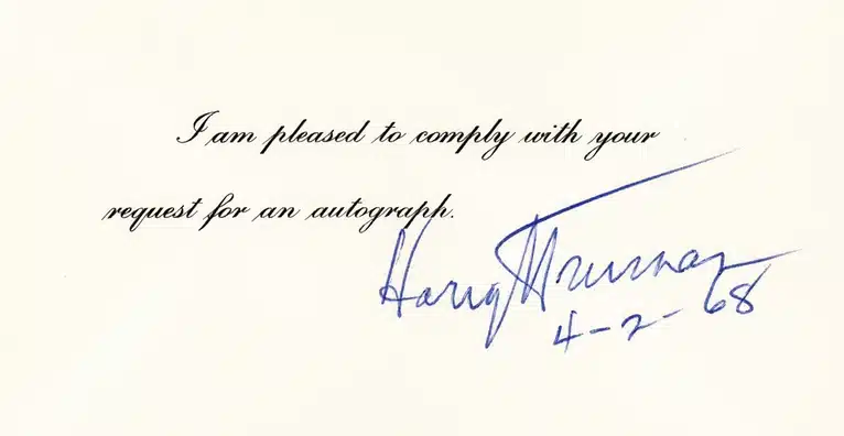 Harry S. Truman signature