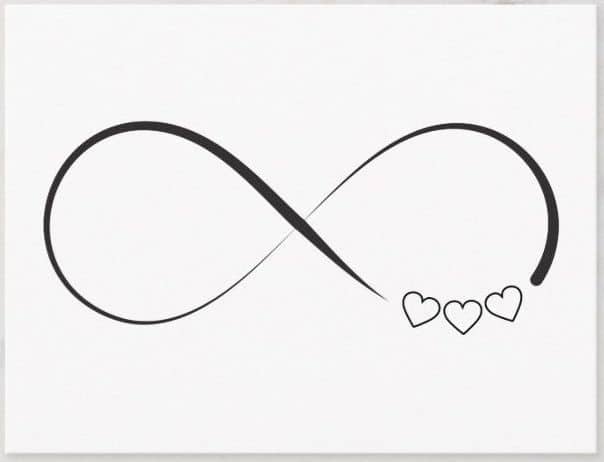 Infinity hearts symbol