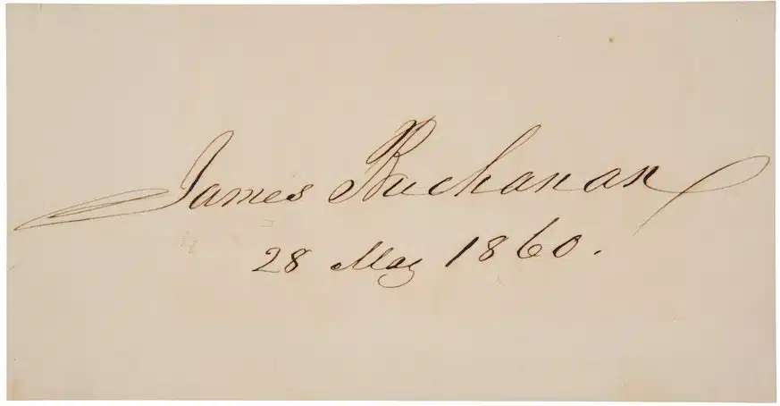 James Buchanan signature