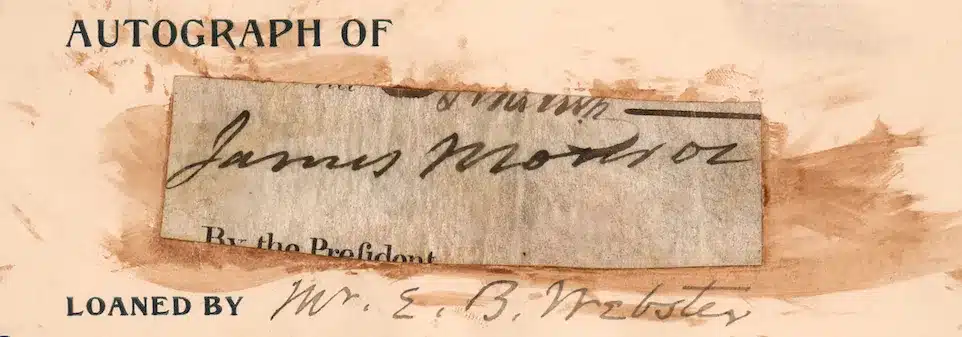 James Monroe Signature