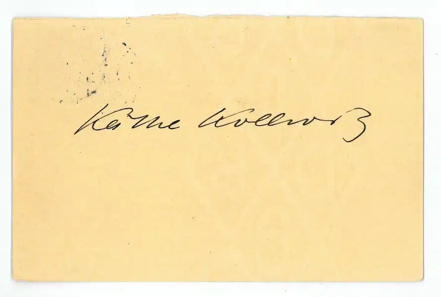 Käthe Kollwitz signature
