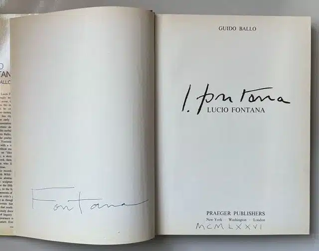 Lucio Fontana signature