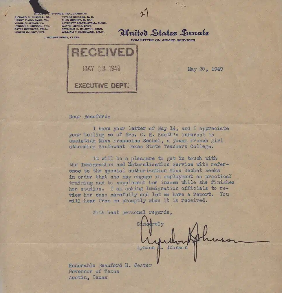 Lyndon B. Johnson signature