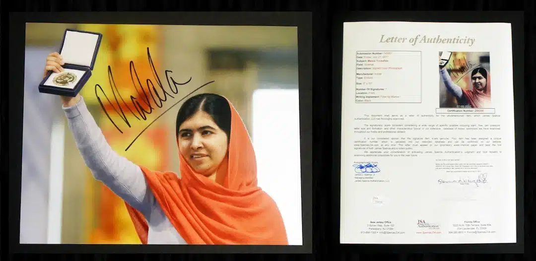 Malala Yousafzai signature