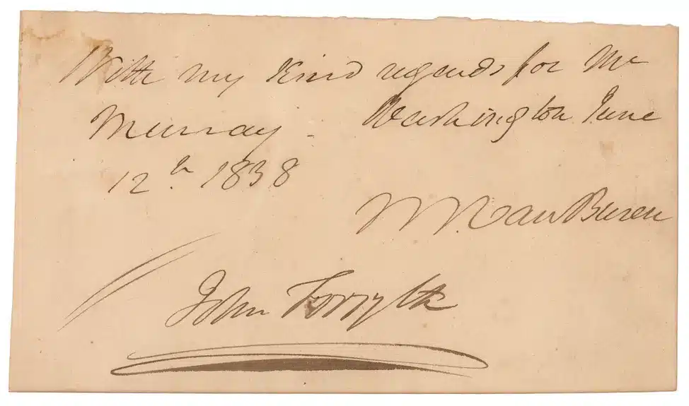 Martin Van Buren signature