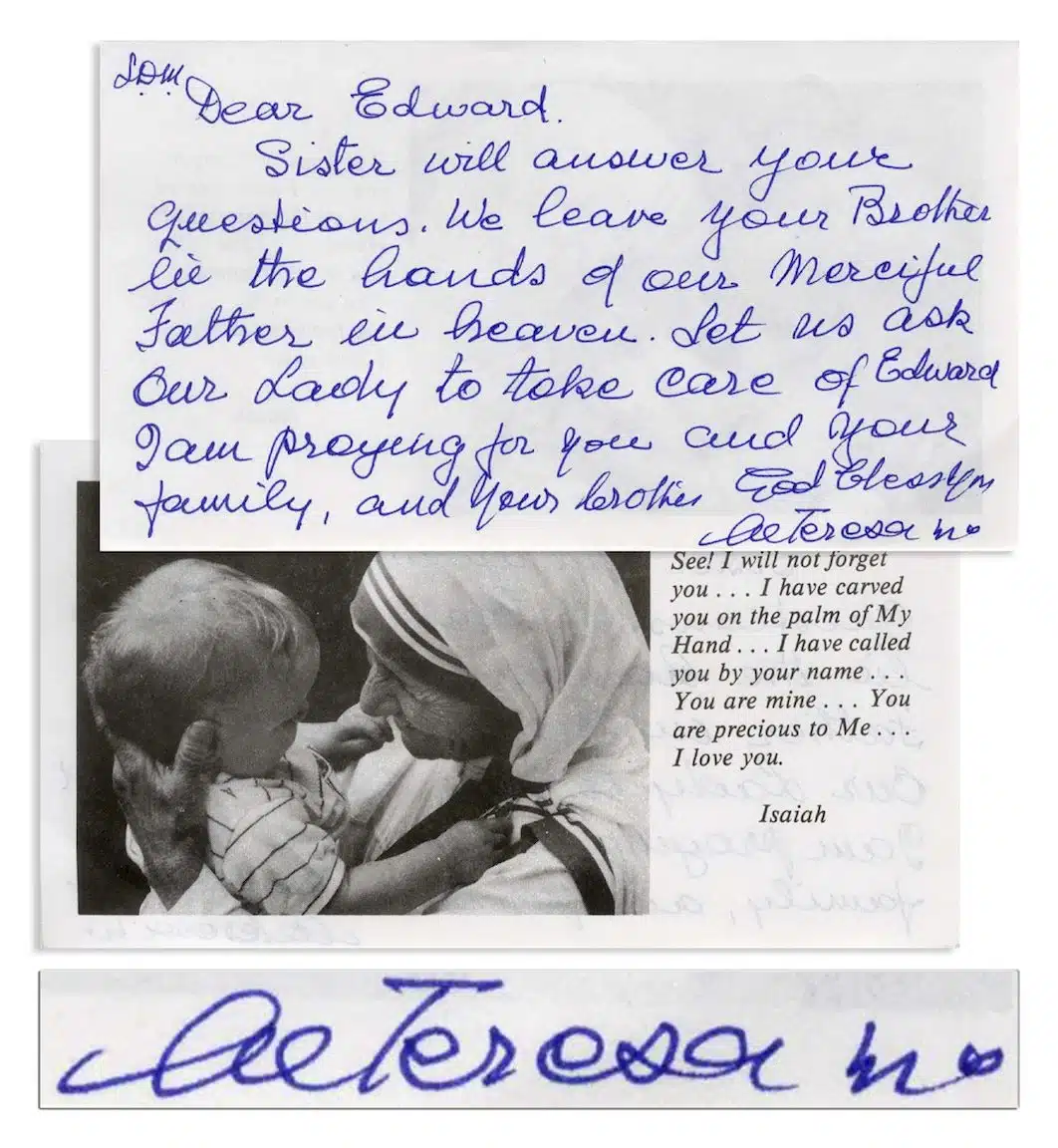 Mother Teresa signature