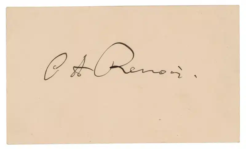 Pierre-Auguste Renoir signature